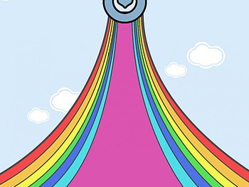Rainbow and heart, heart, abstract, rainbow HD wallpaper