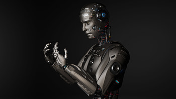 Artstation robot man, Complete 3D model, Realistic details, Artistic excellence HD wallpaper