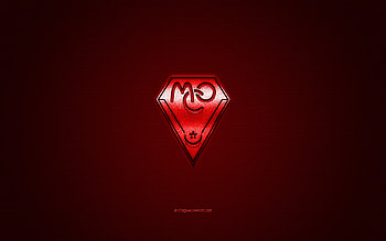 MC Oran, Algerian football club, red logo, red carbon fiber background, Ligue Professionnelle 1, football, Oran, Algeria, MC Oran logo HD wallpaper