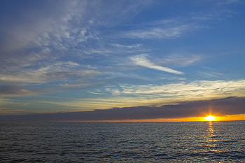 Nature, Sunset, Sky, Sea, Clouds, Horizon HD wallpaper