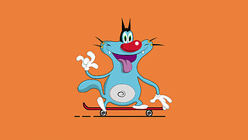 Oggy Minimal Art , oggy-and-the-cockroaches, cartoons, minimalism, minimalist, artstation HD wallpaper