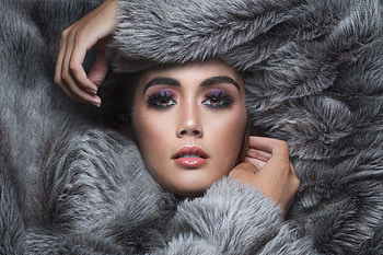 Beauty, fur, winter, model, grey, iarna, face, girl HD wallpaper
