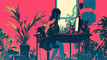 Flower Woman, flower, Anime, anime girl, AI Art HD wallpaper
