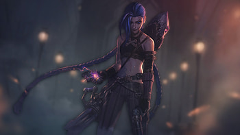 Jinx, League of Legends, , Artistic backgrounds HD wallpaper
