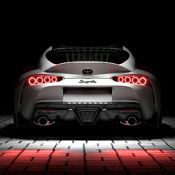Sports, Toyota, Cars, Illumination, Backlight, Sports Car, Back View, Rear View, Toyota Supra HD phone wallpaper