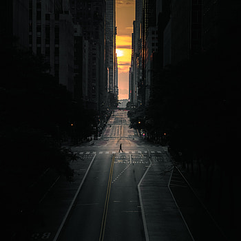 City, Miscellanea, Miscellaneous, Road, Human, Person, Loneliness, Emptiness, Void HD phone wallpaper