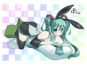 BunnyGirl Miku, awesome, bunny ears, uniform, spring onion, artistic, nice, negi, digital, cg, hatsune, aqua eyes, sexy, outfit, white, hatsune miku, beauitful, art, twintail, hot, girl, headset, singer, aqua, anime girl, voclaoids, anime, pretty, green, ears, virtual, stockings, black, song, heads, leek, cute, vocaloid, bass, beauty, miku, music, thighhighs, program, skirt, diva, tie, pink, gray, aqua hair, cool, blush, idol, micro HD wallpaper