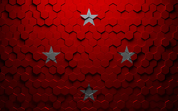 Flag of Londrina, honeycomb art, Londrina hexagons flag, Londrina 3d hexagons art, Londrina flag HD wallpaper