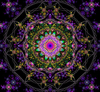 Abstract, Fractal, Colourful, Colorful, Mandala, Ornament HD wallpaper
