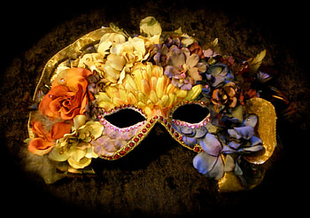 fantasy mask, mask, fantasy, pretty, floral, cool HD wallpaper