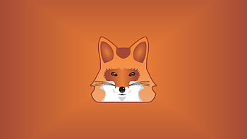 Orange fox, muzzle, digital art, minimal HD wallpaper