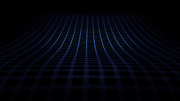 Blue Grid Waves, abstract HD wallpaper