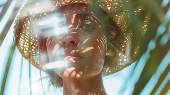 Summer Vibes Aesthetic: of a Woman, woman, aesthetic, summer vibes, portrait, hat HD wallpaper