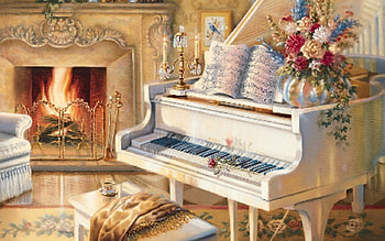 Beautiful Painting, piano, art, draw, painting HD wallpaper