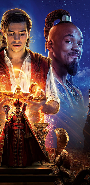 Aladdin 2019 cast, Beloved characters, , Memorable ensemble HD phone wallpaper