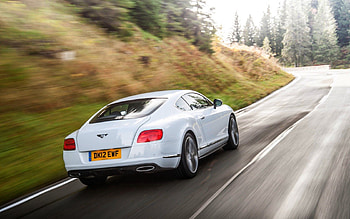 Auto, Bentley, Cars, Traffic, Movement, Back View, Rear View, Gt, Continental HD wallpaper