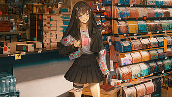 Anime Girl Grocery Store Meme , anime-girl, anime, artist, artwork, digital-art HD wallpaper