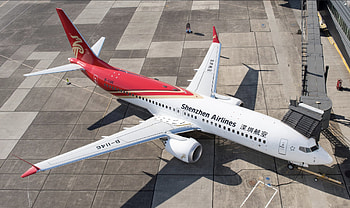 Shenzhen Airlines, Boeing 737 Max 8, Latest aircraft technology, Enhanced performance HD wallpaper