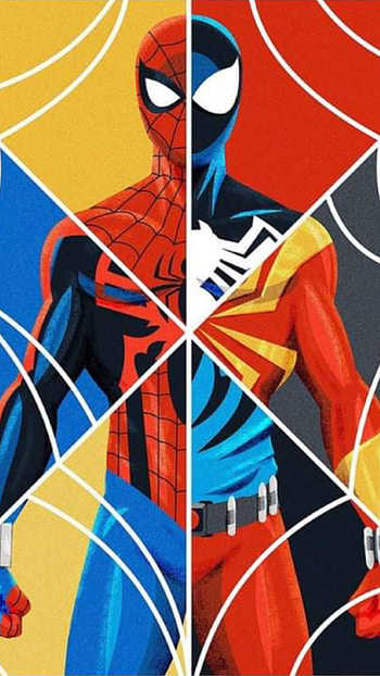 Spiderman, red, electric blue HD phone wallpaper