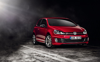 volkswagen golf gti in red, volkwagen, golf, red, cars HD wallpaper