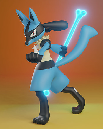 Lucario, 3D printable template, STL file, Cults HD phone wallpaper