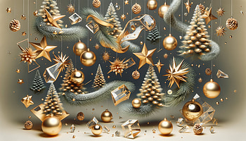 Golden Christmas Elegance, christmas decorations, Christmas, christmas ornaments, ornaments, golden HD wallpaper