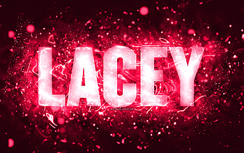 Happy Birtay Lacey, , pink neon lights, Lacey name, creative, Lacey Happy Birtay, Lacey Birtay, popular american female names, with Lacey name, Lacey HD wallpaper