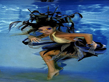 UNDERWATER, blue, model HD wallpaper