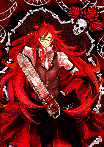 Grell Sutcliff, Anime, Chainsaw, Zerochan HD phone wallpaper