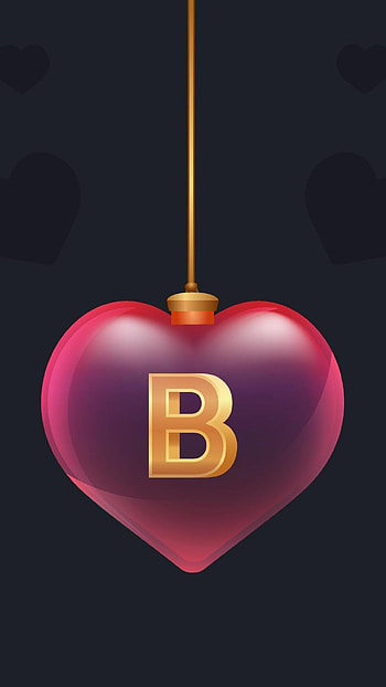 B Name, Beautiful, Heart HD phone wallpaper