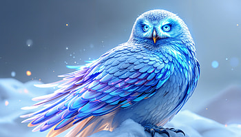 Majestic Snowy Owl: A Stunning Ultra, snowy owl, owl, blue, bird, nature HD wallpaper