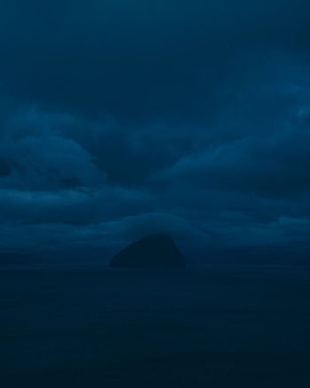 Twilight, Clouds, Rock, Dark, Coast, Dusk HD phone wallpaper