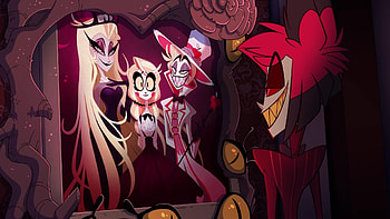 Hazbin Hotel Characters - Charlie and Alastor Background, TV Show, Hazbin Hotel, Lucifer (Hazbin Hotel), Charlie Morningstar, Alastor (Hazbin Hotel) HD wallpaper