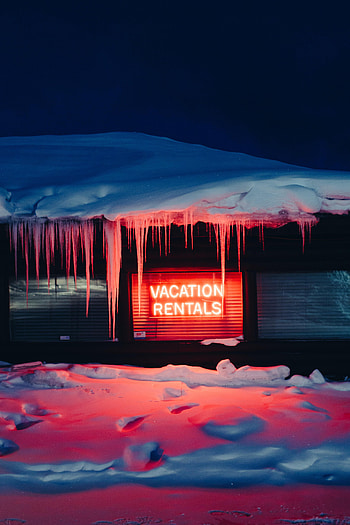Snow, Words, Inscription, Icicles, Vacation, Rent, Lease HD phone wallpaper