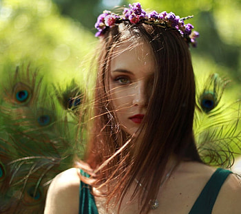 Love Love, lady, model, people, feathers HD wallpaper