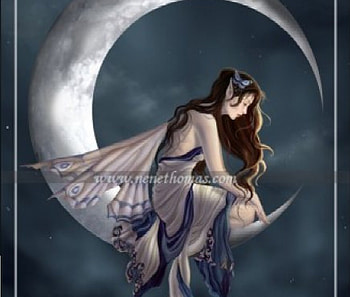 Moon fairy, fairy, girl, moon girl HD wallpaper