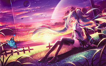Miku Anime Girl Dreamy Fantasy Colorful Artwork, hatsune-miku, vocaloid, anime, anime-girl, artist, artwork, digital-art HD wallpaper