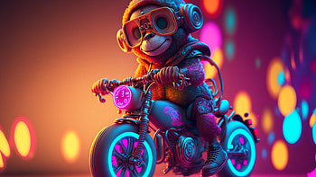 A CUTE BABY MONKEY, biker, Animal, Sci Fi, monkey HD wallpaper