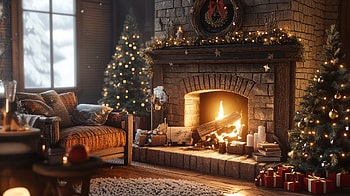 Cozy Christmas Fireplace - Ultra, cozy fireplace, room, Christmas, fireplace, Cozy, christmas fireplace HD wallpaper