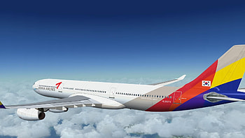 Asiana Airlines, A340, Blackbox Simulation Software HD wallpaper