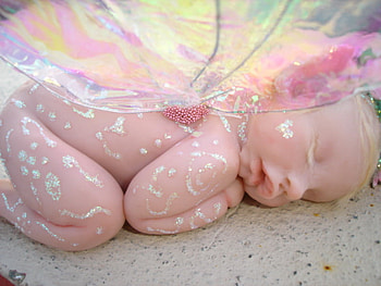 Sleeping pink baby, pink, baby, cute, sleeping, dream HD wallpaper