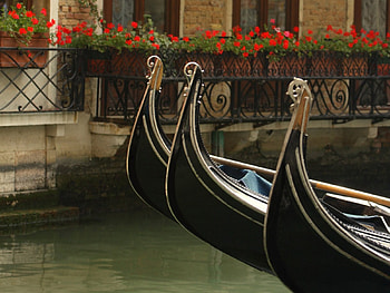 Venetian Gondolas, italy, gondolas, water, graphy HD wallpaper
