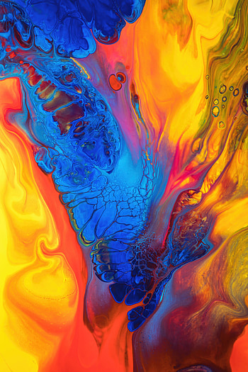 Multi-colored texture, abstraction, fluid like artwork HD phone wallpaper