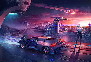 Cyberpunk Girl Night City Drive , cyberpunk, artist, artwork, digital-art, deviantart HD wallpaper