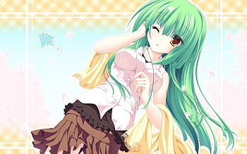 Spring Breeze, anime girl, breeze, anime, sakura, cherry blossom HD wallpaper