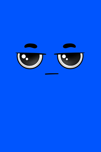 Emoji bored, blue, funny, emoji HD phone wallpaper