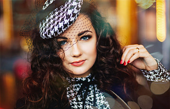Hat, model, lady, pretty HD wallpaper