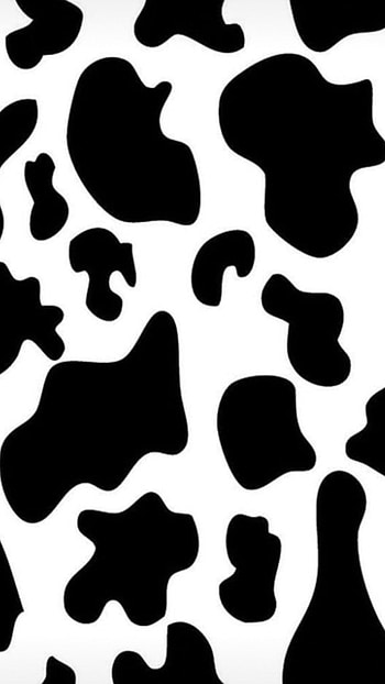 Cow Print, Black And White HD phone wallpaper