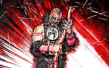 The Boogeyman, grunge art, american wrestler, WWE, red abstract rays, Marty Wright, wrestling, wrestlers, The Boogeyman HD wallpaper