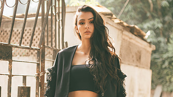 Beautiful Girl Black Hairs Urban Street, girls, model HD wallpaper